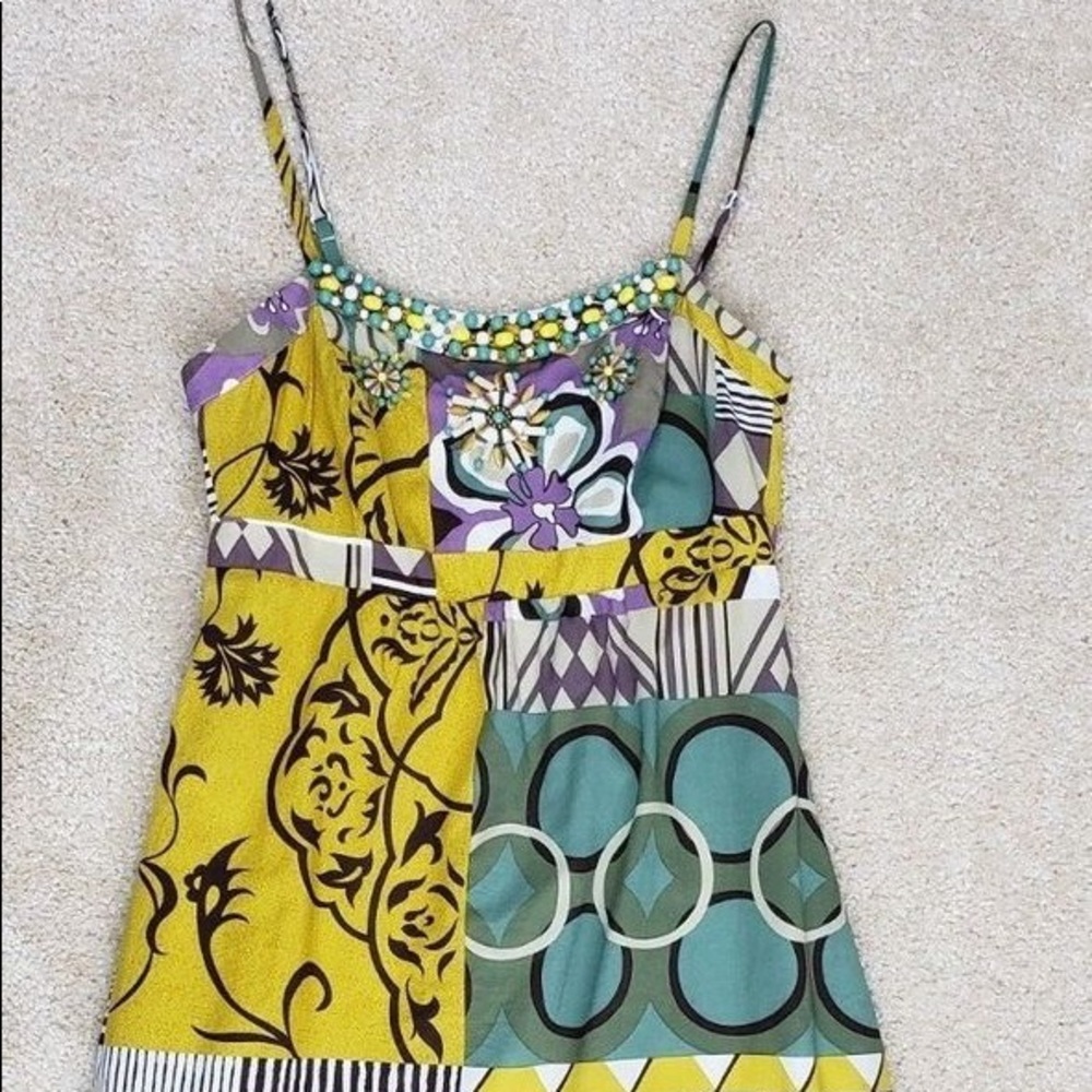 Cabi beaded spaghetti strap sundress